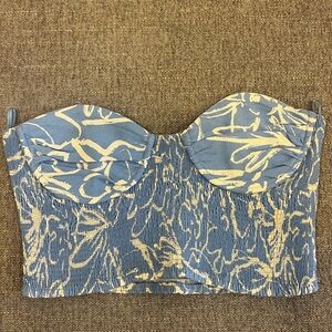 Strapless cropped corset top